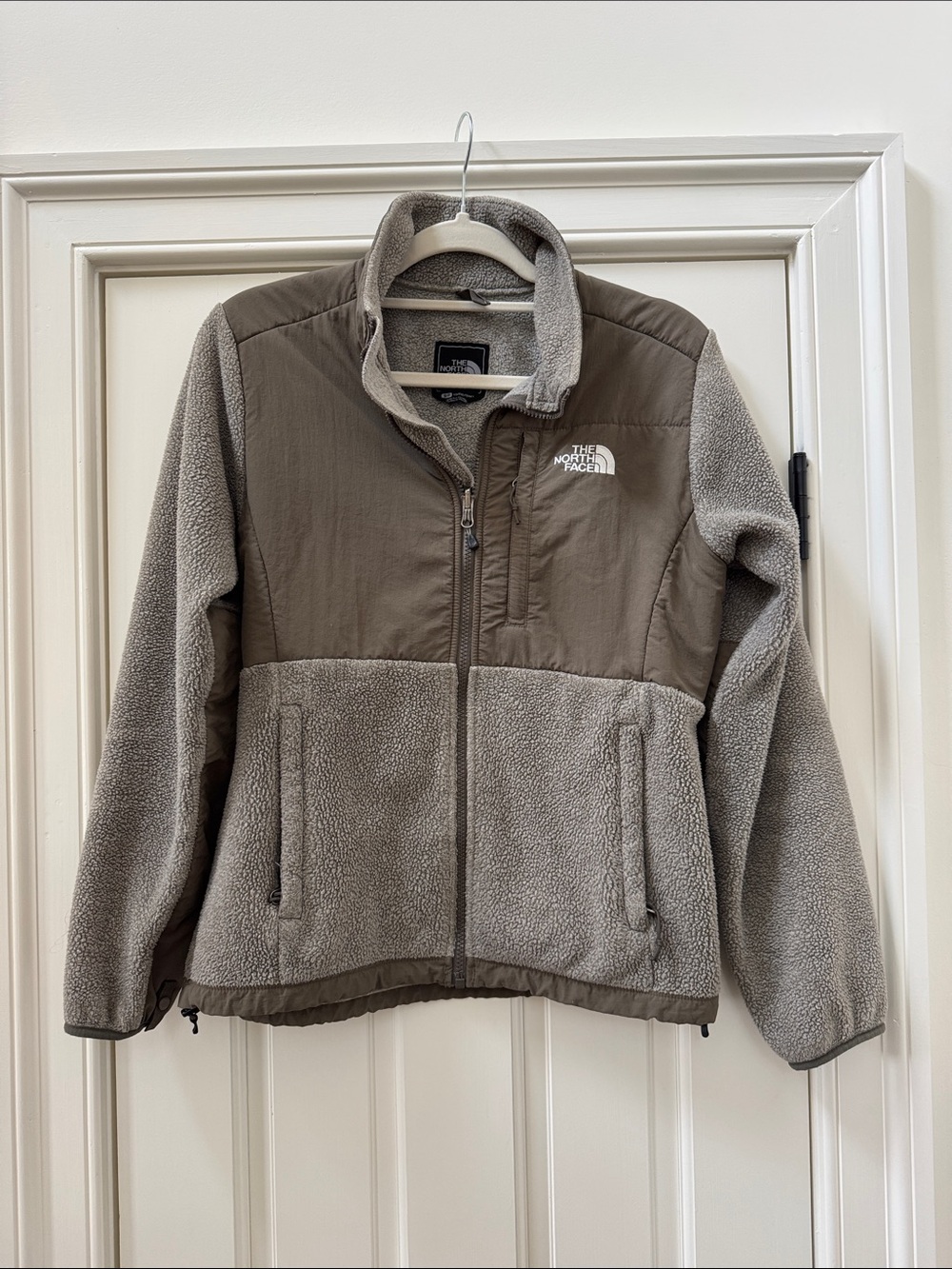 The North Face Taupe/Gray Sherpa Fleece Zip Jacket